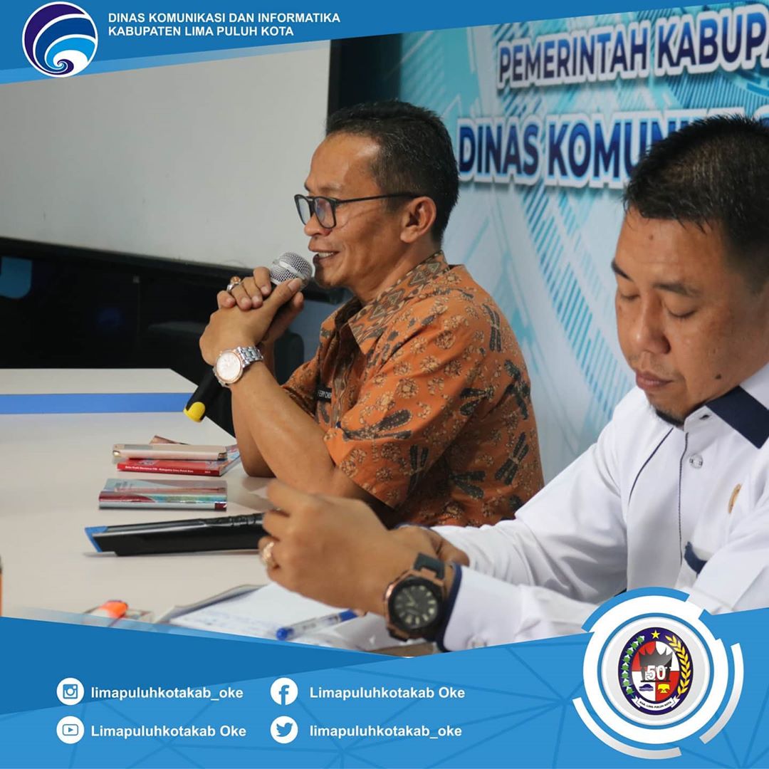 Komisi I DPRD Kabupaten Indragiri Hilir melakukan kunjungan kerja ke Dinas Komunikasi dan Informatika Kabupaten Lima Puluh Kota