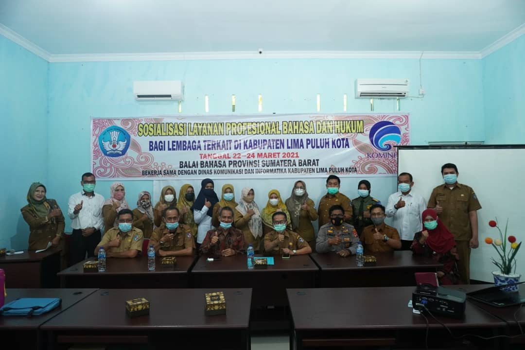 Diskominfo Lima Puluh Kota Bersama Balai Bahasa Provinsi Sumatera Barat Gelar Sosialisasi Layanan Profesional Bahasa dan Hukum